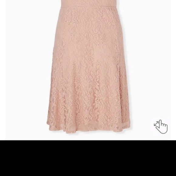 Torrid NWT Pale Pink Lace Midi Dress Size 1 - Picture 2 of 5